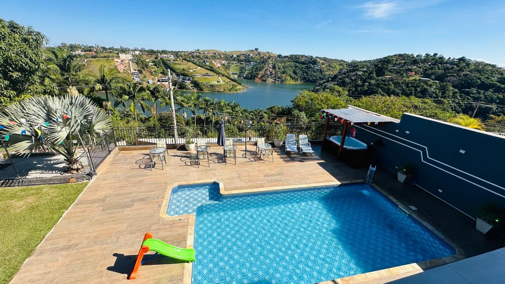 Chacara Gama Em Condominio Igarata-Sp - Jacuzzi Com Hidromassagem, Piscina E Sauna المظهر الخارجي الصورة
